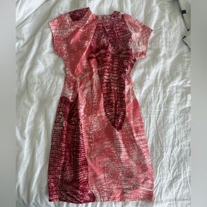Acne Red and White Kimono Dress 36